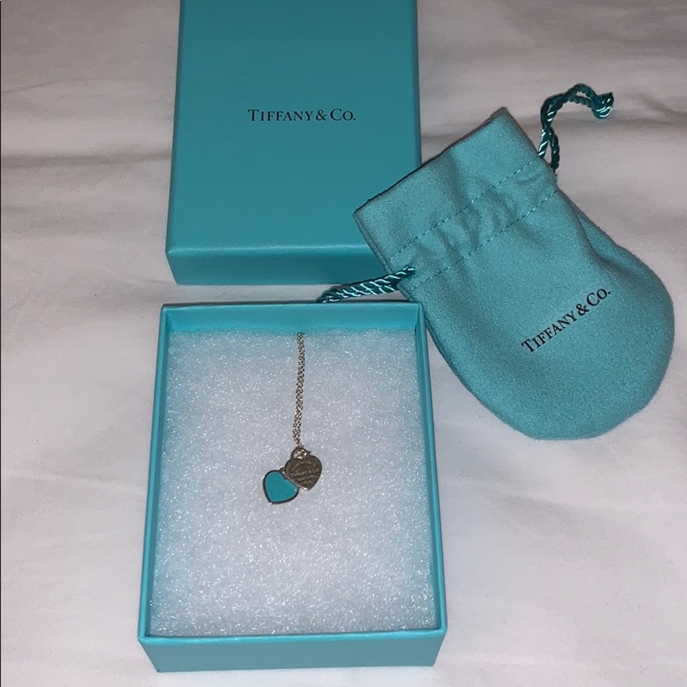 Authentic Tiffany & Co. Mini Double Heart Pendant